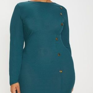 Pretty Little Thing | Emerald Green Bodycon Dress